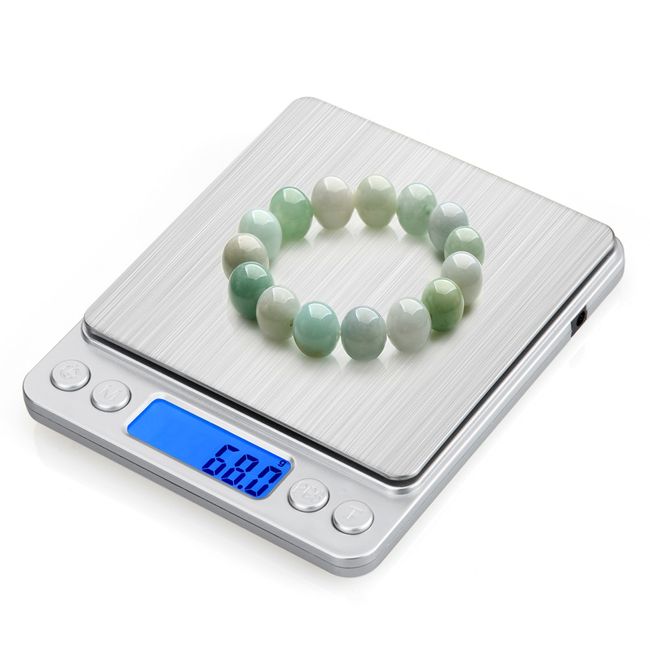 Food Scale, Rechargeable Kitchen Scale with Trays 3000g/0.1g