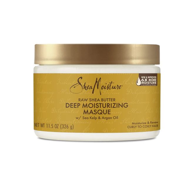 SheaMoisture Raw Shea Butter Deep Moisturizing Hair Masque for Curly Hair Raw Shea Butter Deep Conditioner to Moisturize and Renew Hair 11.5 oz