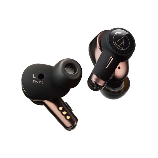 Audio-Technica ATH-TWX9 Wireless Earphones, Bluetooth Fully Wireless, Microphone Included, Up to 18.5 Hours of Playback, Supports Wireless Charging, Multi-Point, Deep UV Sterilization System, Built-in