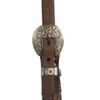 NRS Tack Oiled Floral Buckles Single Ear Headstall