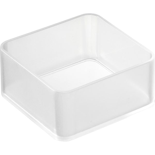 Yamazaki 3640 Clear Bottoms Stackable Drawer Organizer Storage Case, Small, Set of 2, White, Approx. W 3.1 x D 3.1 x H 1.5 inches (8 x 8 x 3.7 cm), Tower Tower Cutlery Storage, Desk Tray, Customizable