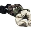 Fil de Nature Cotton Linen Scrunchie (Black)