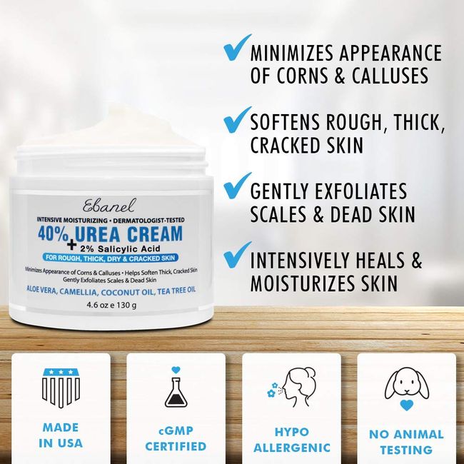 Foot Cream, Best Callus Remover for Dry Feet, Hands, Elbows, Knees, Cracked  Heel Repair Cream with Heel Socks, Urea Foot Cream Intensively Moisturizes