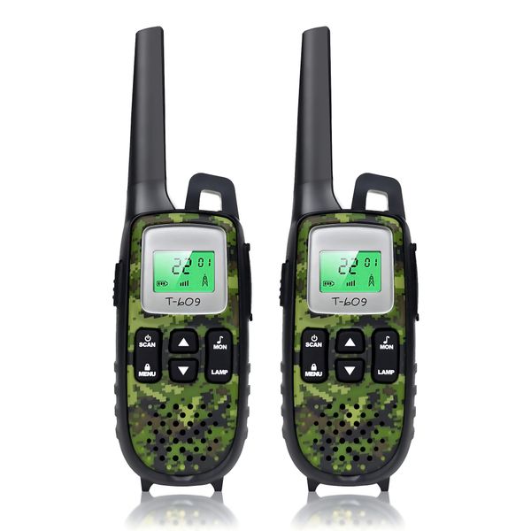 HoldFist Walkie Talkies for Kids, 3 Years and Up Option, Radio Toy with 22 Channels, Backlit LCD Screen and Flashlight, 3 Mile Range, Perfect for Outdoor Activities, Camping, Hiking