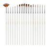 PANDAFLY 18 Pieces Mini Paint Brush Set for Art Painting