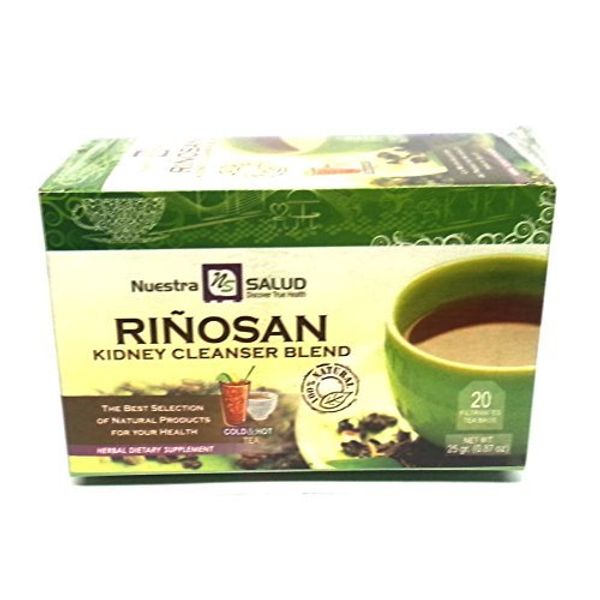 Rinosan - Kidney Cleanser Herbal Blend Filter Tea 3 Pack by Nuestra Salud