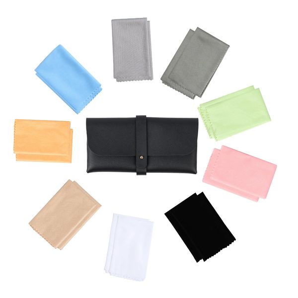 18 Pcs Eyeglasses Cleaning Cloths, Microfiber Glasses Cleaner Cloth, Glasses Cloth for Spectacles, Eyeglass Eye Glasses Cleaner Wipes Cloth, Glass Wipes for Laptop Camera Lenses Screens