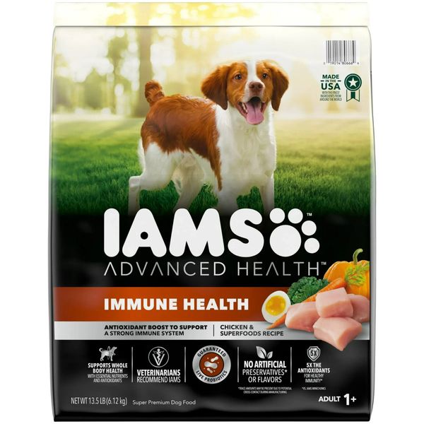 Iams Immune Health Chicken & Superfoods Recipe Adult Dry Dog Food 13.5lb bag