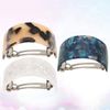 Frcolor 3PCS Women's Barrette Clip Tortoise Shell Hairpin Bangs Clip Arrangement Pin Hair Claw Ponytail Holder Hair Styling Supplies (White, Light Brown, Blue)