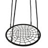 48" Spider Web Saucer Swing Tree Swing Set Adjustable Hanging Rope for Kid Black