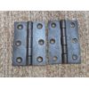 Pair 2 1/2" x 3 1/2" Antique Cast Iron Butt Hinges Door Hardware