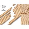 12 Wooden Hand Sticks Pine. 25 cm Long. 7/8 Inch Diameter, natural, 15 cm