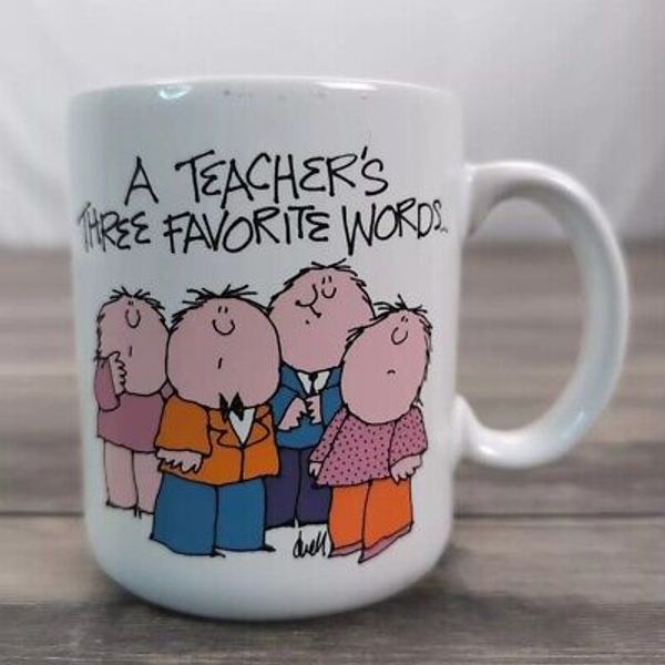 Teacher Coffee Mug Funny A Teacher's Three Favorite Words June July August 1987