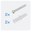 HB-DIGITAL 8-port CAT 6a LSA Patch Panel Shielded Distribution Panel Desktop & Wall Mounting Patch Panel 8x RJ45 Sockets for Network Ethernet LAN Cable with Ground Cable - Light Grey