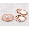 Rose Gold Personalised Initial & Name Pocket Mirror, Hen Party Gift