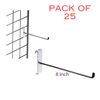 MS40014-25 x 8 Inch Single Gridwall Mesh Display Panel Hanging Hooks 200mm - Prong Gridwall Display