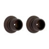 Alno A6746-CHBRZ Transitional Charlie's Collection Shower Rod Brackets, 2", Bronze