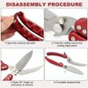 Kitchen Shears Poultry Shears Scissors, All-Purpose Kitchen Scissors for Chicken, Fish, Meat, Easily Separable for Thorough Cleaning, Dishwasher Safe