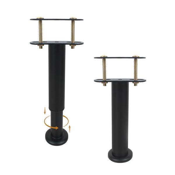 ascavs Adjustable Bed Frame Support Legs, 10-17 Inches Height,Steel Construction 2-Pack