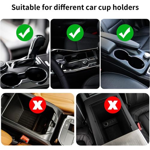 Car Cup Holder Expander, Large Cup Holder for Car with Shock-Absorbing Cushion, for Most Large Bottles Mugs from 2.16"- 5.3" in Diameter