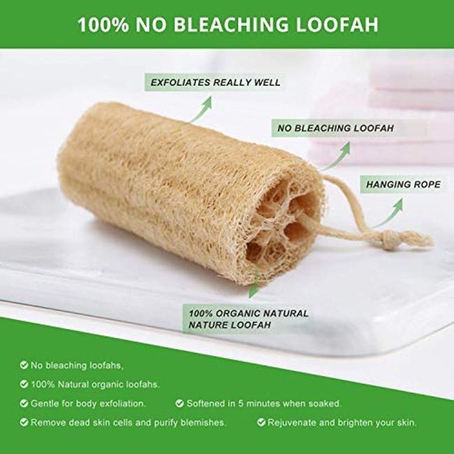 Loofah Sponge Scrubber--6 Packs Bath Sponge,100% Natural