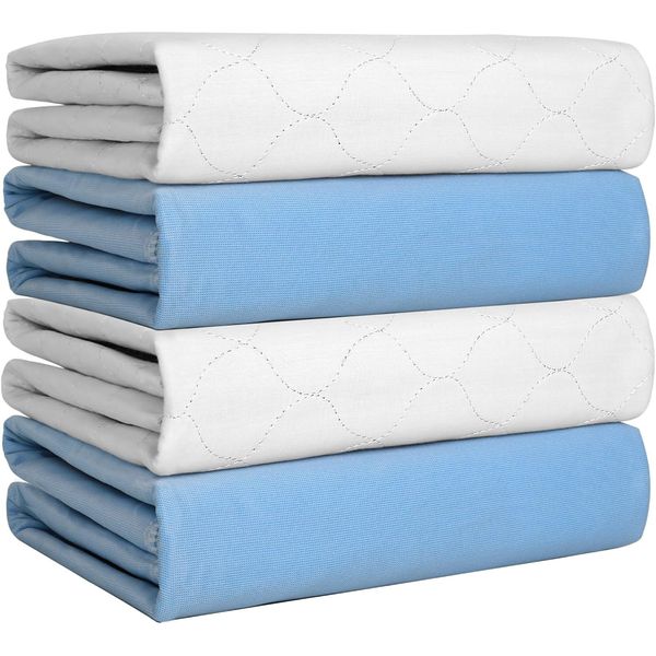 Heavy Absorbency Bed Pad, Washable and Reusable Incontinence Bed Underpads, 34"X