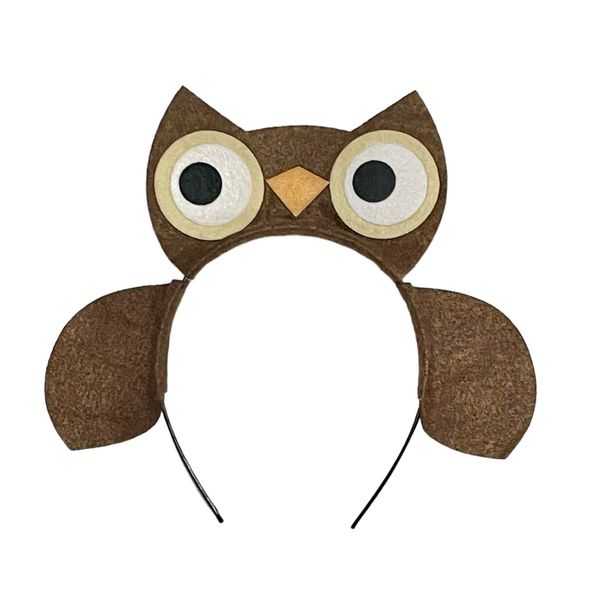 Owl Headband Ears and Face Woodland Creature theme birthday party favors for woman men boys girls adult children baby toddler