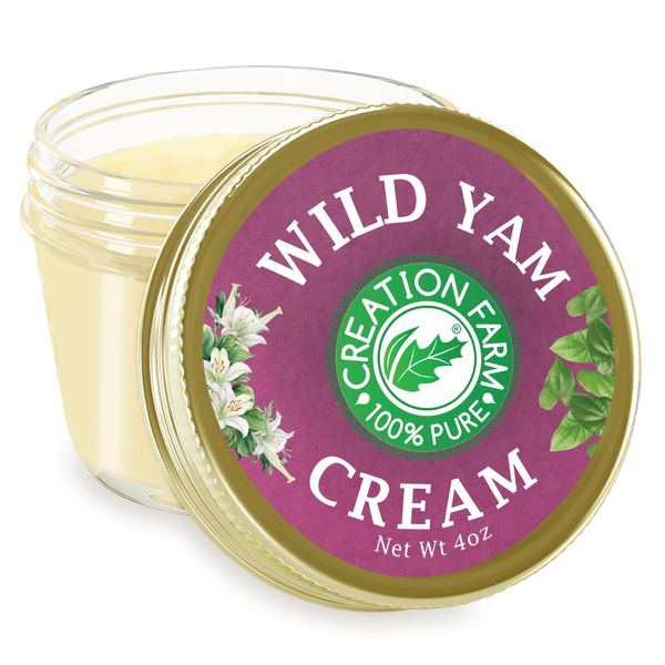 Creation Farm Wild Yam Cream - Creamy non-sticky moisturizer for your body with Real Wild Yam Root