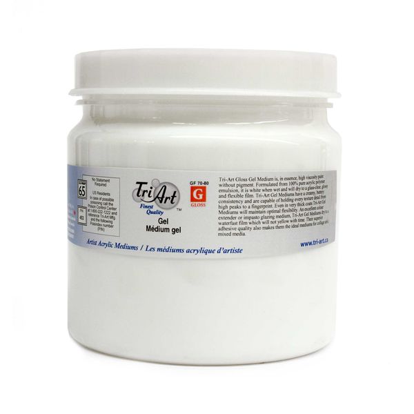 Tri-Art Artist Gel Mediums, 1000ml, Gloss