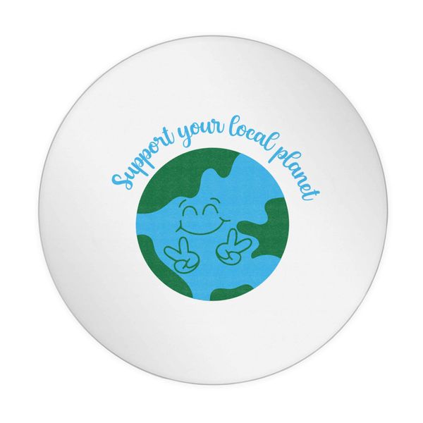 Flox Creative 48 30mm Gloss Circle Stickers Support Your Local Planet