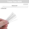 Sourcing Map 1000Pcs PVC Flat Transparent Twist Ties 3.93Inches Bread Ties