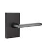 Emtek Privacy Set, Modern Rectangular Rosette, Helios Lever, Satin Brass, LH