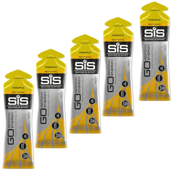 SIS Go Isotonic Energy Gel 60ml Sachets (Pack of 5) (Pineapple)