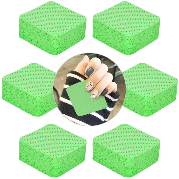 300 Pcs Lint Free Wipes for Nails, Gel Nail Polish Remover, Nail Polish Remover Pads for DIY Nail(Green,5CM*5CM)