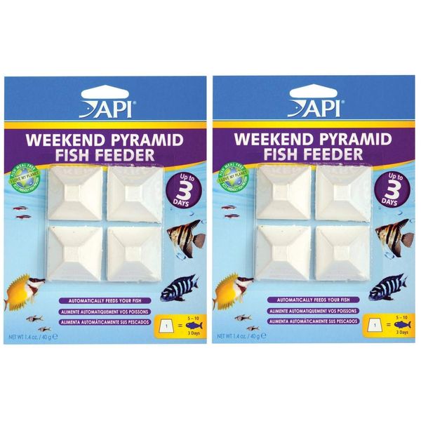 (2 Pack) Api 3-Day Pyramid Automatic Fish Feeder (4 Ct. Per Pack)