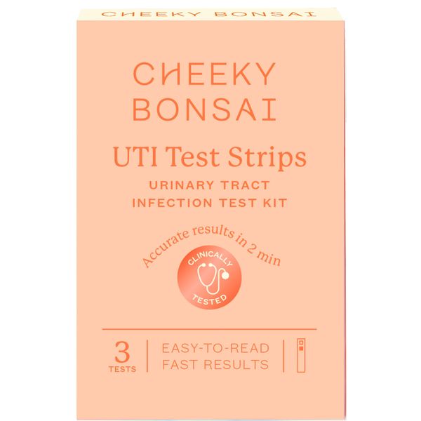 Cheeky Bonsai UTI Test Strips | 3 Tests - Accurately Detect Urinary Tract Infections, Same Test Doctors Use, Rapid Results in Two Minutes, Clinically Tested, Easy to Read Results