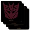 Transformers Decepticon Symbol Low Profile Novelty Cork Coaster Set