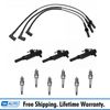 Ignition Coil Spark Plug & Wire Set Kit for Dodge Jeep Mitsubishi Ram New