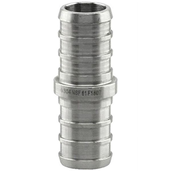 3/4" PEX Coupling - Stainless Steel
