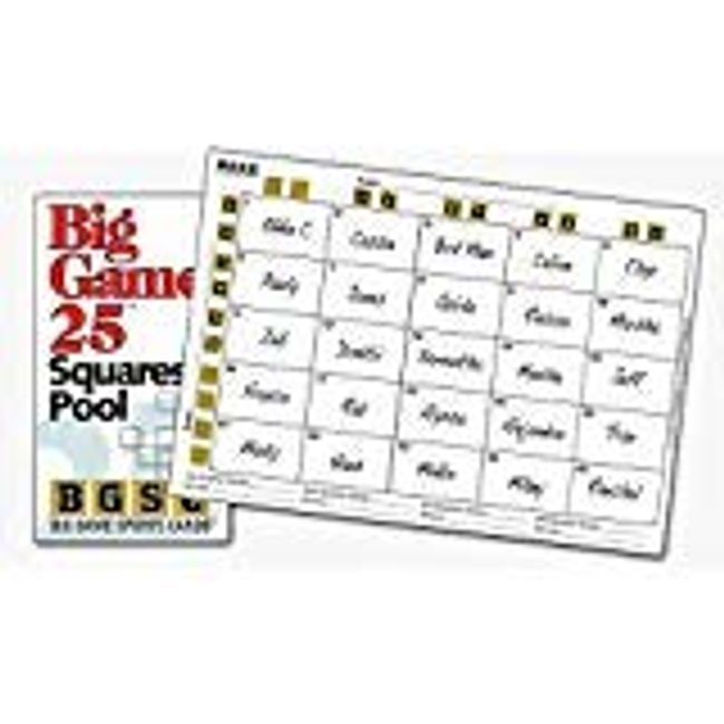 Big Game Sports Cards, Inc. 25 Squares Pool, 12 Pack