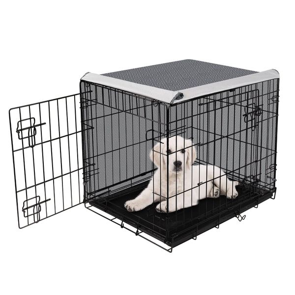 Dog Crate Cover for Wire Cages 24 Inch Indoor Breathable Polyester Pet Kennel...