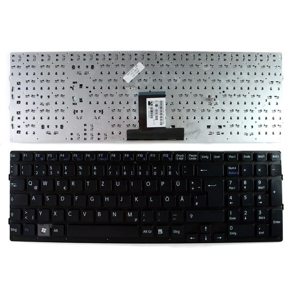 Power4Laptops German Layout Black Replacement Laptop Keyboard Compatible With Sony Vaio VPC-EB33FXBJ