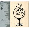 Nervous Golf Ball Rubber Stamp, on Tee