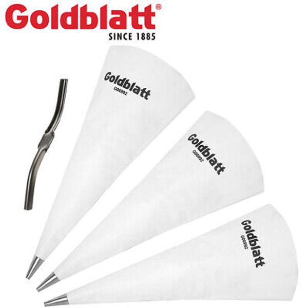 Goldblatt 4PC Tile Grout Masonry Mortar Bag Set 3PC Grout Bags 1PC Brick Jointer