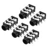 sourcing map 3.5 mm Audio Jack Connector PCB Mount Female Socket 6Pin PJ-313D 5pcs