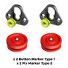 Button Fix Type 1 Complete Bracket Marker Guide Kit Connecting 90º Degree Panels (2 Sets + 2 Marker Tools)
