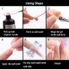 EBANKU 100PCS Nail Dual Forms Tips for Poly gel Set, Full Cover Gel Nail Extension Mold Tips & 1Pcs Poly gel Nails Brush & 5Pcs Dual Form Nail Clips