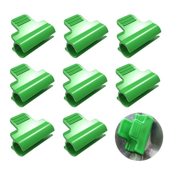 NewZC 20PCS Greenhouse Clamps Clips Plastic Greenhouse Pipe Clamp Film Row Cover Netting Tunnel Hoop Clip for Season Plant Extension Support -11MM