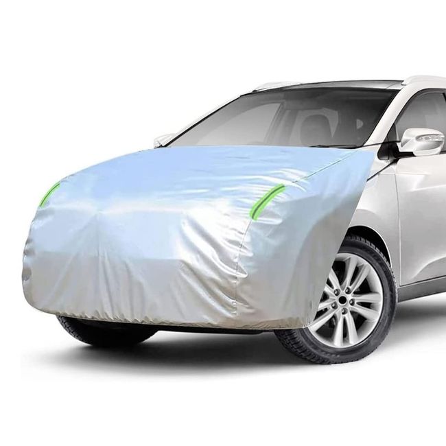 LINFEN Hood Cover, Flameproof Front Protective Cover, Car Cover, Headlights, Sun Protection and Anti-Aging, Brushed Back Material, Spunlace Cotton (General Vehicle-PT-L)