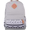 Womens Canvas Patterned Multi Pack Backack Rucksack 3 Piece Travel Set - Grey